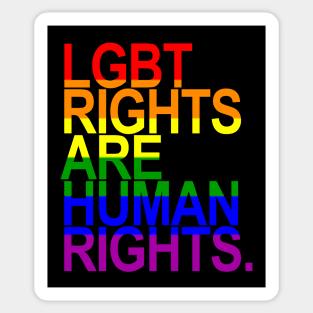 LGBT Rights are Human Rights (rainbow) Sticker